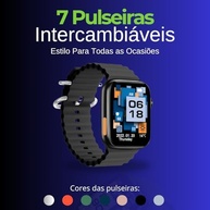 Smartwatch Completo: Tela 2.02", 7 Pulseiras, Case, Resistente à Água e Bateria Duradoura - imagem 4