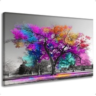 Tela Quadro Decorativo Grande Árvore da Vida com Borda Infinita em MDF 30mm - Decoração Moderna para Sala, Quarto e Hall - imagem 2
