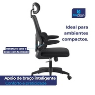 Cadeira de Escritório Ergonômica Florença com Tela Mesh Premium, Apoio Lombar Ajustável e Base Giratória - imagem 5