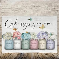 Arte de Parede Inspiradora 'God Says You Are Special' - Tela Rústica 30x45cm para Decoração Moderna - imagem 3