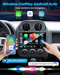 Central Multimídia Jeep Compass Patriot 2010-2016: Tela 10" IPS HD, 2G+64G, CarPlay/Android Auto, GPS, Câmera Ré - imagem 4