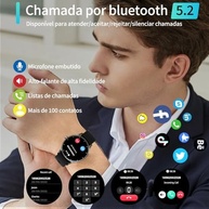 Smartwatch PEJE ZW02: Chamadas Bluetooth, Tela HD, IP68 e 123 Modos Esportivos - Pulseira Extra Inclusa! - imagem 4