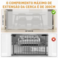 Portão de Segurança Retrátil para Bebês e Pets | 86cm x 3m | Tela PVC Cinza - imagem 3