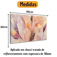 Quadro Decorativo Luxo Rose Chassi Madeira - Tela Canva 90x60cm para Sala, Escritório e Consultório - imagem 4