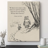 Arte de Parede Clássica com Citação do Urso Pooh - Pintura em Tela 20x25cm - imagem 1