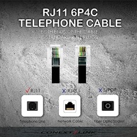 Cabo Extensão Modular RJ11 6P4C 15ft Cinza: Conectividade Confiável para seu Telefone - imagem 5