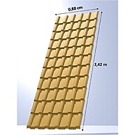 Telhas de PVC Plan 242x88cm Marfim – Kit com 5 Unidades - imagem 1