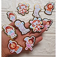 10 Apliques 3D Circo Rosa - Personalize seu tema - imagem 1