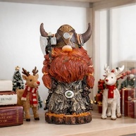 Estatueta Viking Nórdica de Resina - Decoração Temática para Casa e Escritório - imagem 5