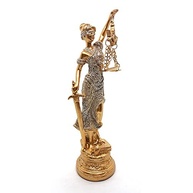 Estátua da Deusa Têmis - Símbolo da Justiça e Equilíbrio - 20cm Dourada - imagem 2
