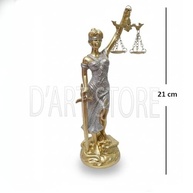 Estátua da Deusa Têmis 21cm Dourada - Símbolo da Justiça para Escritório e Decoração Premium - imagem 4