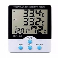 Termômetro Medidor Temperatura Umidade Interno e Externo com Higrômetro HTC-2A - imagem 2