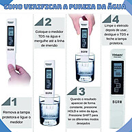 Medidor Digital 3 em 1 para Água – Qualidade, Pureza e Temperatura - imagem 2