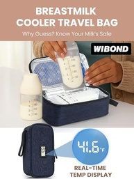 Bolsa Térmica para Leite Materno com Monitor de Temperatura - 6 a 8 Sacos + Pacotes de Gelo - imagem 3