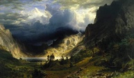 Tempestade nas Montanhas Rochosas - Reprodução em Canvas 50x86cm | Obra de Albert Bierstadt - imagem 1