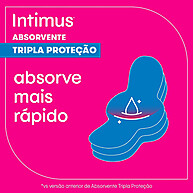 Absorvente Intimus Tripla Proteção: Seco e Protegido por Mais Tempo - imagem 2