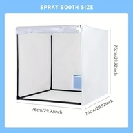 Cabine de Pintura Portátil Shamjina: Tenda Spray com Filtro e Cortina Protetora para Hobby e Peças Automotivas - imagem 3