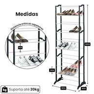 Sapateira Multiuso 10 Andares - Estante Organizadora para Tênis e Sapatos com Design Moderno - imagem 4