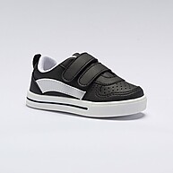 Tênis Infantil Unisex Preto com Listra Branca – Conforto e Estilo para Crianças - imagem 1