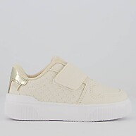 Tênis Klin Sky Infantil Off White e Dourado – Conforto e Estilo - imagem 1