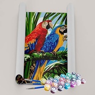 Kit Pintura Terapêutica - Casal de Araras | Atividade Relaxante e Estimulante para Adultos - imagem 3