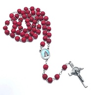 Terço Nossa Senhora Aparecida Perfumado de Rosas - Resina e Metal com Fragrância Suave - imagem 3