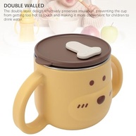 Copo Infantil Alomejor com Canudo - Aço Inoxidável 316L, Isolante Térmico, Design Divertido para Crianças - imagem 5