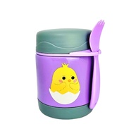 Pote Térmico Infantil 320ml Aço Inox com Garfo Bamboo - Seguro, Atóxico e Versátil - imagem 1