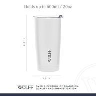 Copo Térmico Wolff 600ml Aço Inox - Parede Dupla com Tampa Branca para Viagem - imagem 4