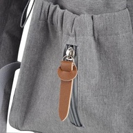 Mochila Multifuncional 17L em Poliéster Cinza com Compartimento Térmico, Alça de Mão e Engate para Carrinho, 35x30x17cm - imagem 5