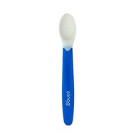 Colher Silicone Ergonômica Azul para Bebês - Clingo Termo Colors - imagem 4
