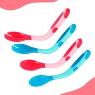 Kit Talheres Bebê Flexível Termossensível com Garfo e Colher Rosa - Segurança e Conforto na Alimentação Infantil - imagem 5
