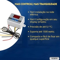 Termostato Digital Programável W3001 - Controle Preciso de Temperatura 110/220V para Estufas, Chocadeiras, Aquários e Refrigeradores - imagem 3