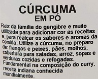 Curcuma Em Pó - Açafrão da Terra Bombay 40G - imagem 3