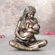 Escultura em Miniatura Mãe Terra Gaia - 11cm Bronze Pintado à Mão | Decoração Exclusiva e Presente Premium - imagem 4