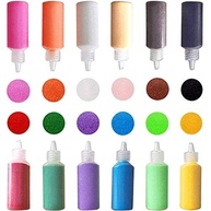 Kit Areia Artística Colorida - 12 Garrafas de 35g | Artesanato DIY, Terrário e Brincadeiras Criativas - imagem 5