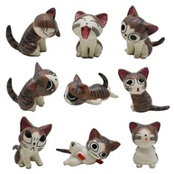 9 Estatuetas de Gato em Miniatura - Adornos Fofos para Artesanato, Terrário e Decoração - imagem 2