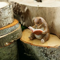 Estátua de Urso Bebê em Miniatura para Terrário - Decoração Encantadora para Jardim e Ambientes Mágicos - imagem 3
