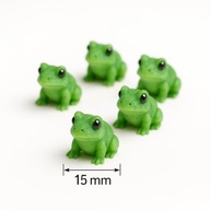 Conjunto com 10 Sapos Decorativos em Miniatura Verde - Ideal para Terrários e Jardins de Fadas - imagem 3