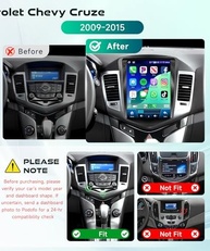 Central Multimídia Tesla Style 9.7" para Chevrolet Cruze 2009-2015: CarPlay/Android Auto Sem Fio, GPS, 4G+64G - imagem 3