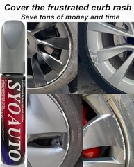 SYOAUTO Tinta de Retoque Starlight Silver para Tesla Model Y e Model 3 - Caneta Reparadora de Arranhões em Aros Prata - imagem 4