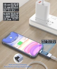 Testador USB-C YOJOCK: Multímetro Digital 4-30V 0-12A para Carregamento Rápido e Banco de Potência - imagem 3