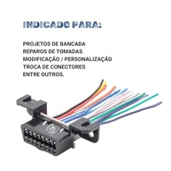 Conector OBD2 J1962 Fêmea 16 Pinos com Chicote para Customização e Testes Automotivos - imagem 3