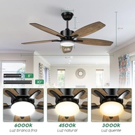 Ventilador de Teto com Luz LED e Controle Remoto | 6 Velocidades, Motor DC Silencioso, Bivolt - imagem 3
