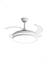 Ventilador de Teto Retrátil com LED 3 Cores e Controle Remoto – Air Signo Opus 4 Pás Transparente - imagem 2