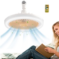 Luz de Teto Moderna 30 W Com Controle Remoto - Lâmpada Ventilador LED 2 em 1, Três Engrenagens, Regulável Com Aromaterapia para Sala de Estar e Quarto - imagem 1