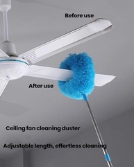 Limpador Multiuso de Microfibra para Ventilador de Teto, Janelas e Móveis | Ferramenta Reutilizável com Design Ergonômico - imagem 4
