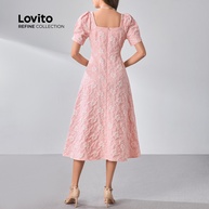 Vestido Rosa Jacquard: Elegância e Textura - imagem 2