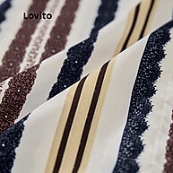 Lovito Blusa Casual Lisa com Botões Plissados Texturizada - imagem 2