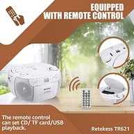 Retekess TR621: Boombox Moderno com CD, Cassete, Rádio AM/FM, USB e TF - Som Estéreo para Sua Casa - imagem 4